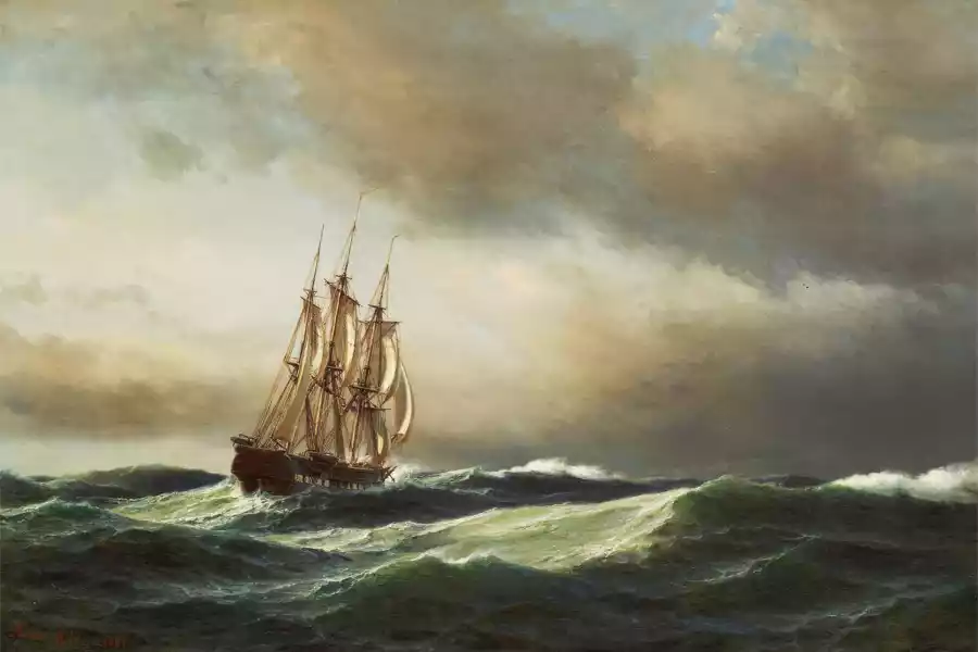 Blick auf die Adria - ein maritimes Kunstwerk von Anton Melbye