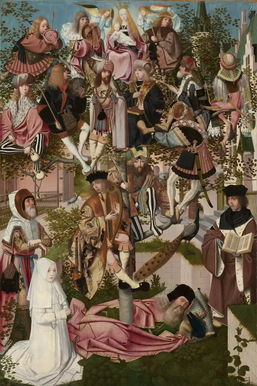 Reproduktion des Kunstwerks Der Baum Jesse von Geertgen tot Sint Jans.