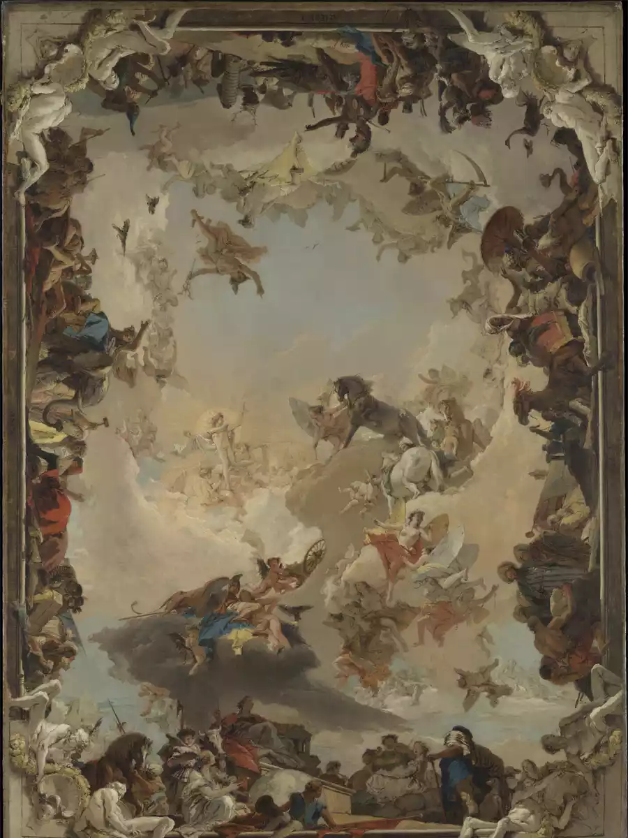 Kunstdruck von Allegorie der Planeten und Kontinente