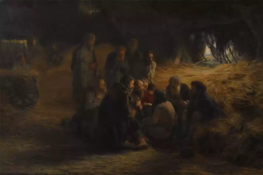 Kunstdruck von Grigoriy Myasoyedov - Lesen des Manifests von 1861