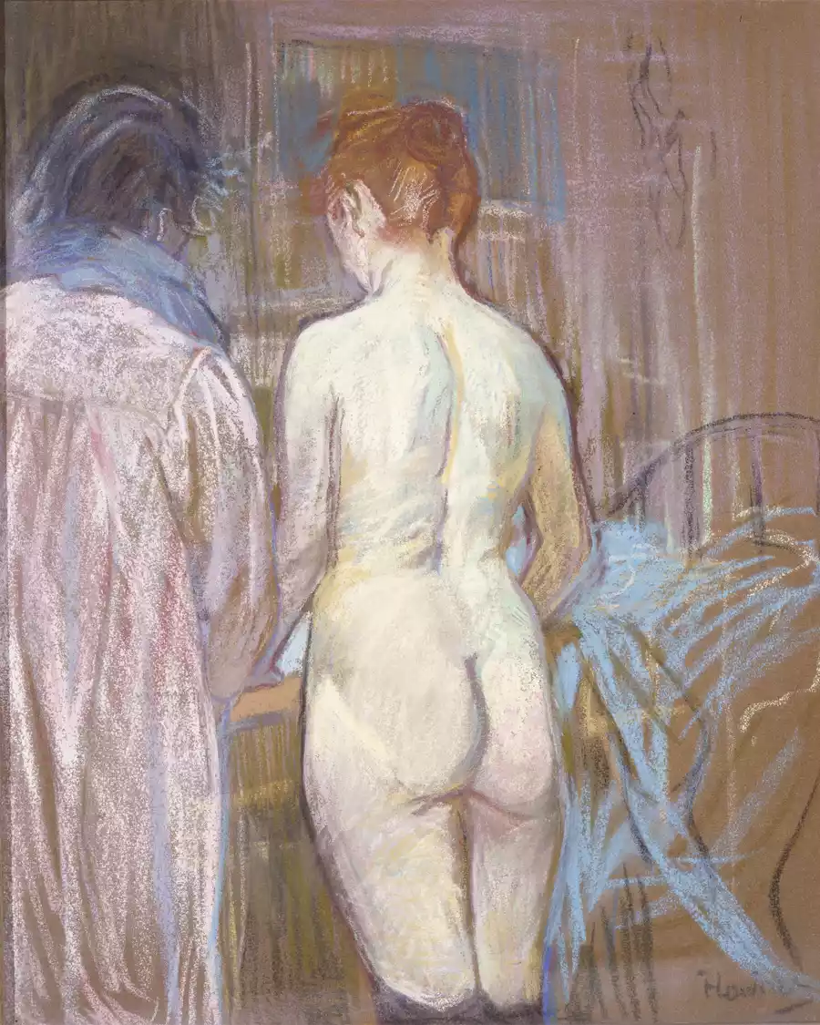Kunstdruck von Zwei Mädchen von Henri de Toulouse-Lautrec