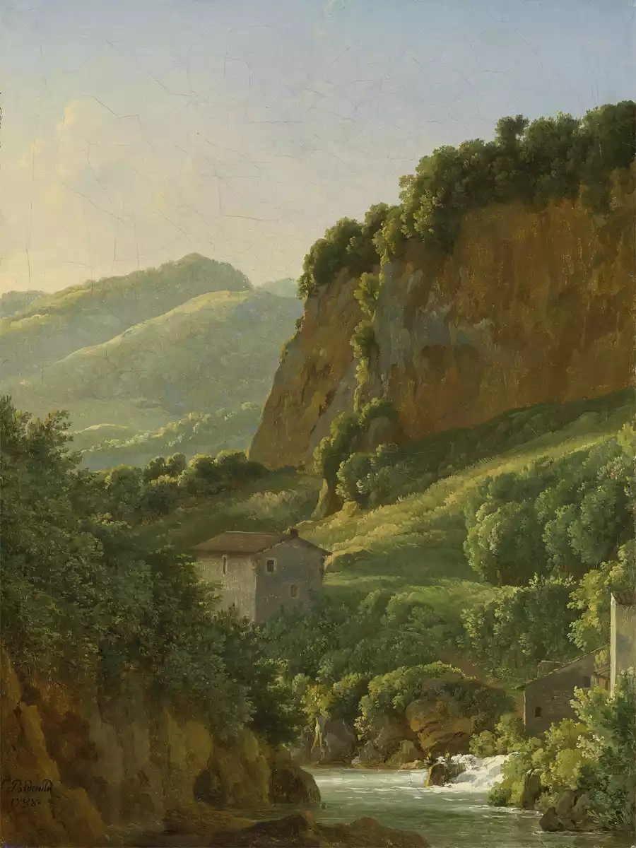 Kunstdruck von Jean-Joseph-Xavier Bidauld, Kloster San Cosimato