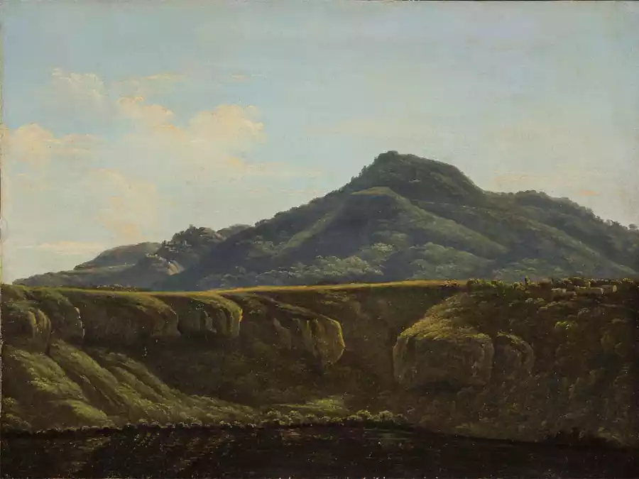 Landschaftsgemälde Monte Cavo Du Lac D'albano von Jean-Joseph-Xavier Bidauld