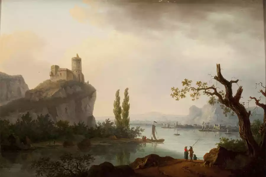 Felsige Küste mit Schloss - ein neoklassizistisches Kunstwerk