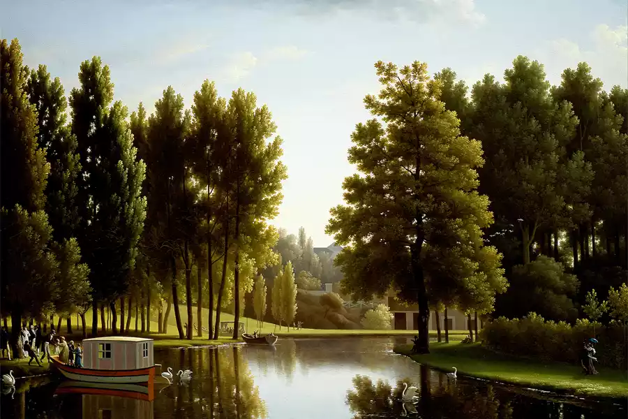 Der Park von Mortefontaine von Jean-Joseph-Xavier Bidauld