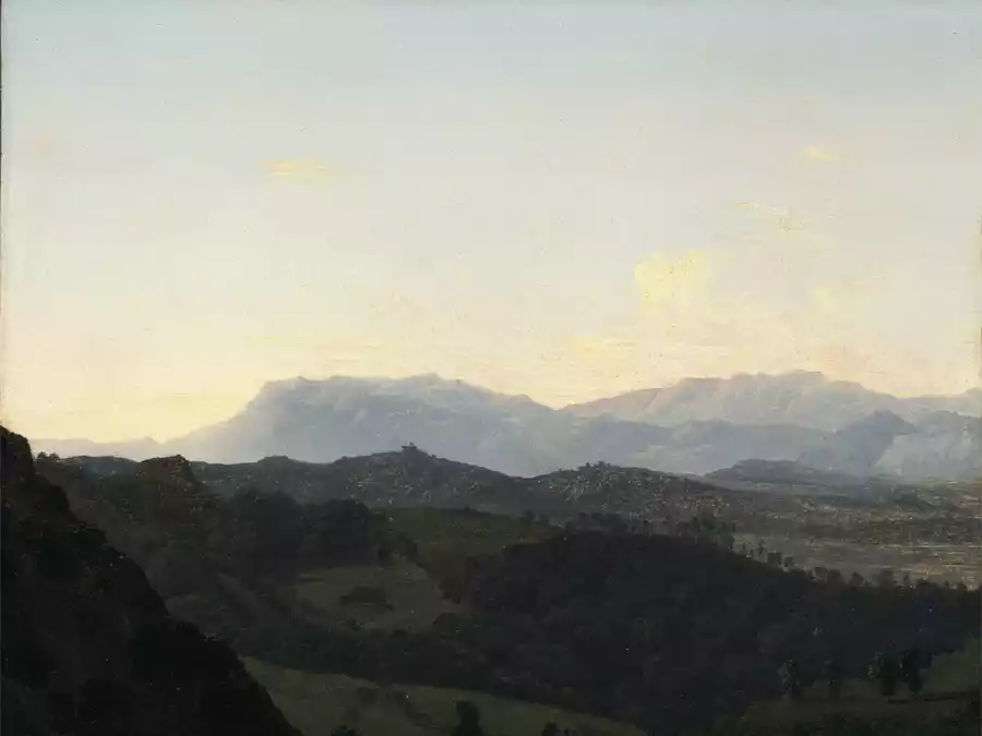 Kunstdruck der Sabiner Berge von Jean-Joseph-Xavier Bidauld