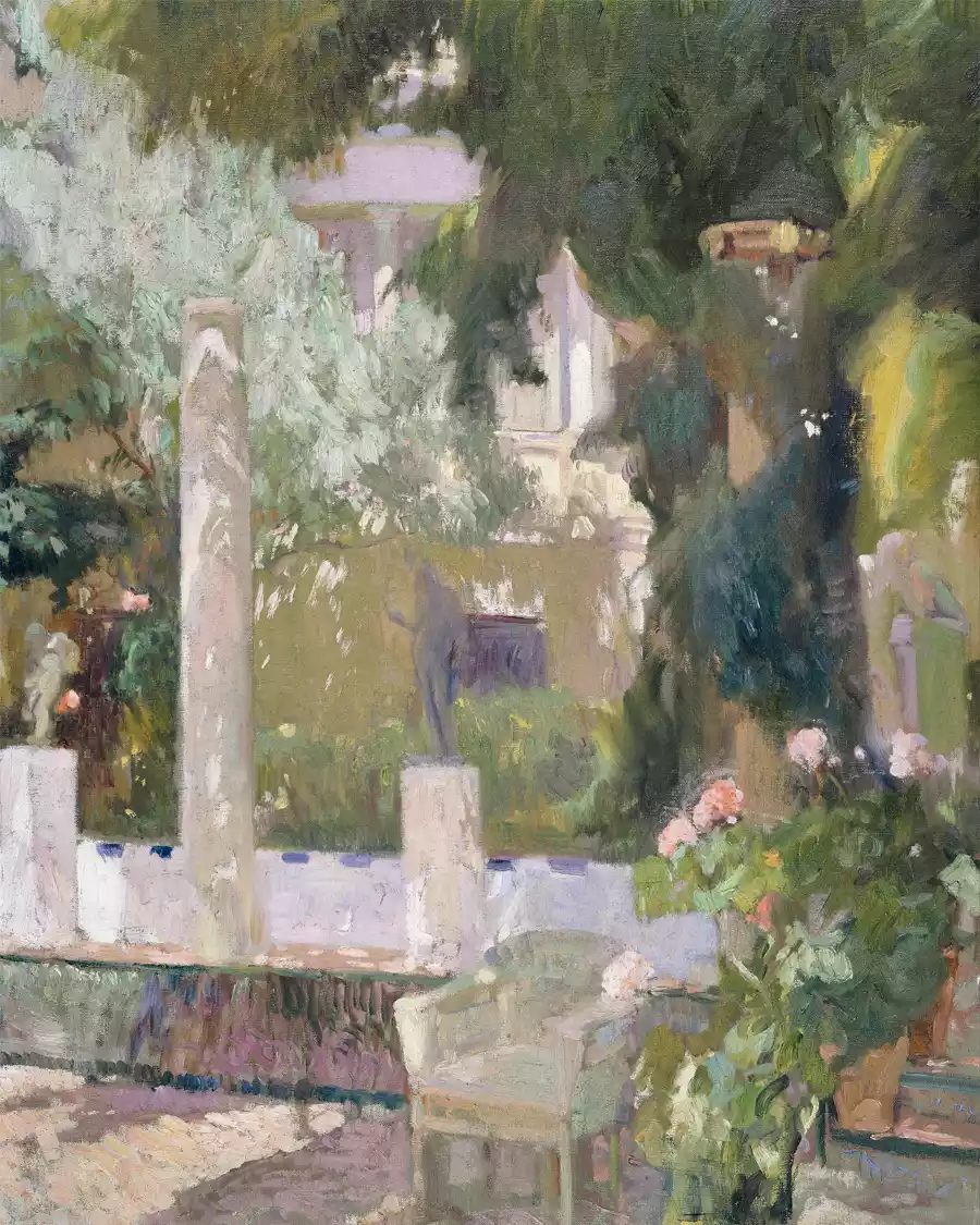 Rosenstrauch im Sorolla-Haus von Joaquín Sorolla