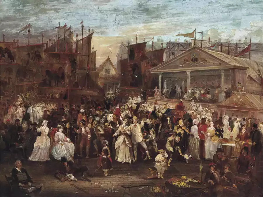 Kunstdruck von Greenwich Fair von Augustus Edwin Mulready