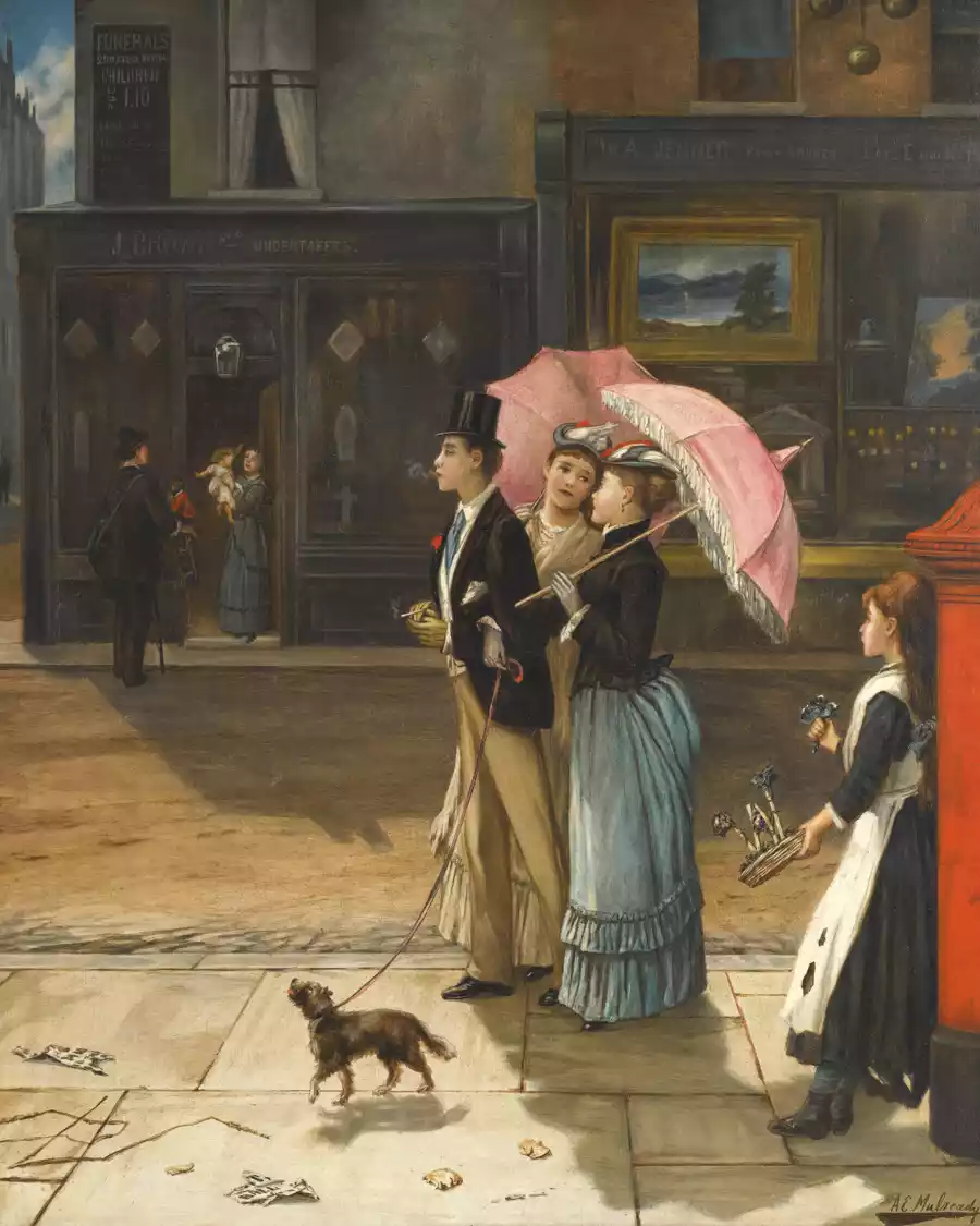Kunstdruck von Unser gutmütiger Vetter - Augustus Edwin Mulready