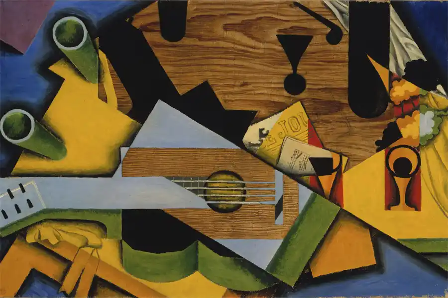 Stilleben mit Gitarre von Juan Gris, 1913