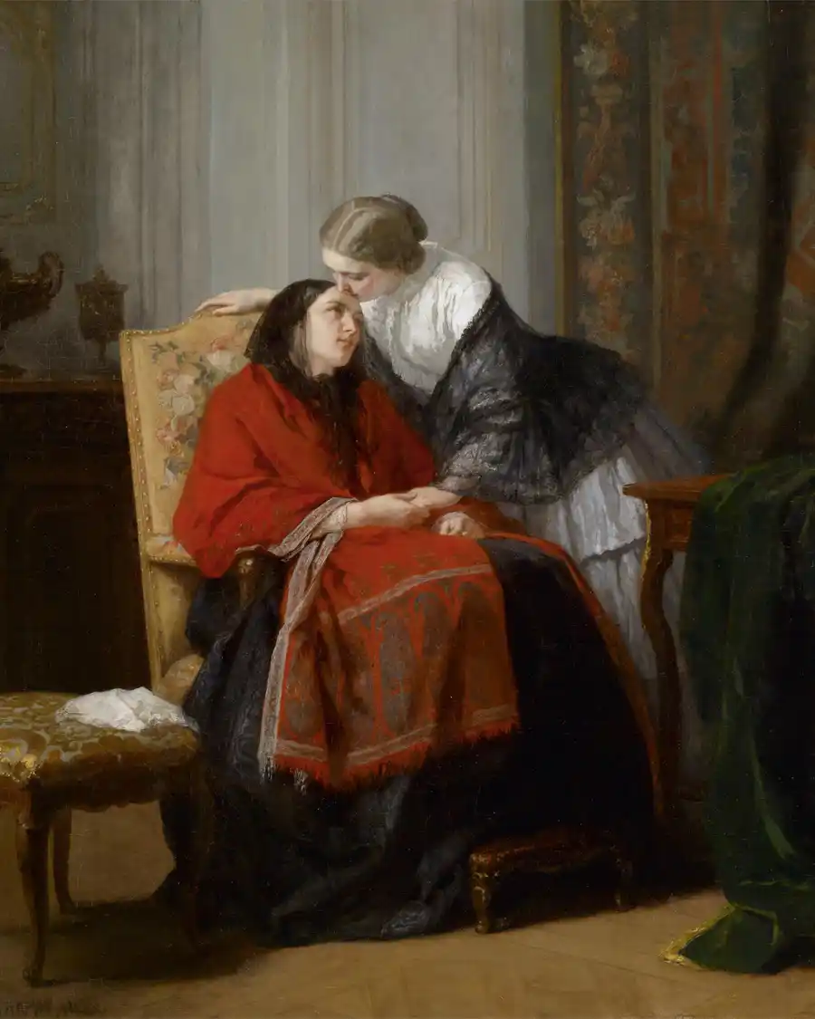 Der Kuss von Jules Trayer, ein emotionaler Kunstdruck