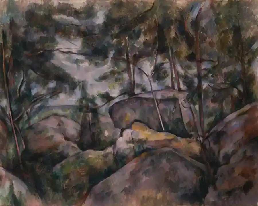 Felsen in Fontainebleau von Paul Cézanne