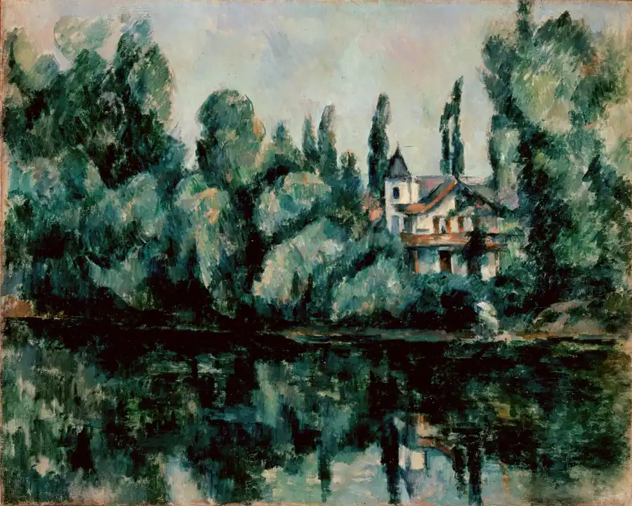 Kunstwerk Die Ufer der Marne von Paul Cézanne