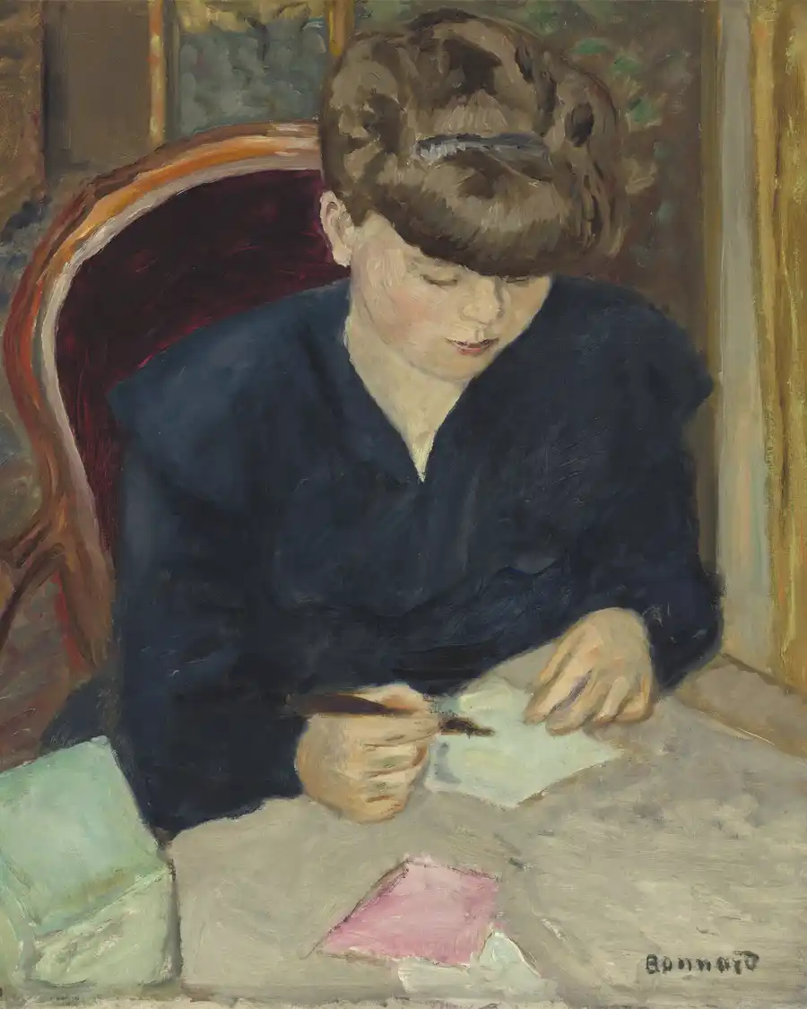 Reproduktion von 'Der Brief' von Pierre Bonnard