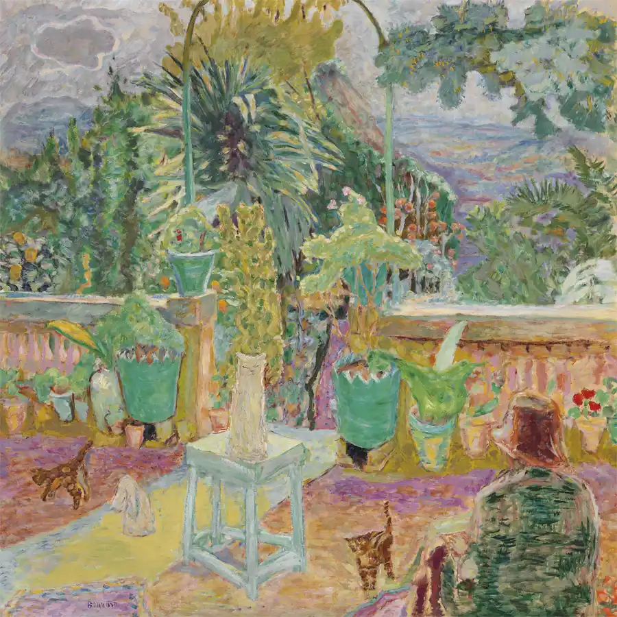 Die Terrasse in Grasse von Pierre Bonnard