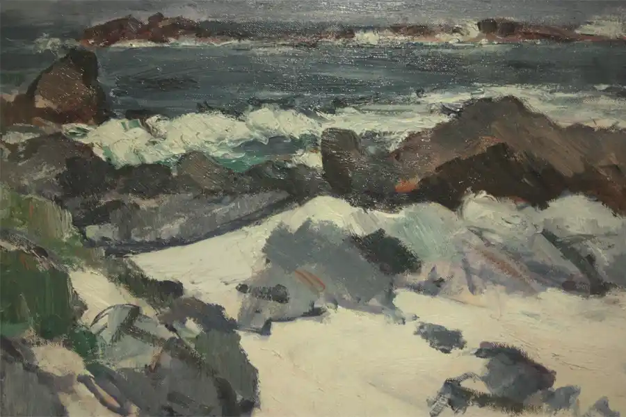 Kunstdruck von Eine felsige Küste, Iona von Samuel Peploe