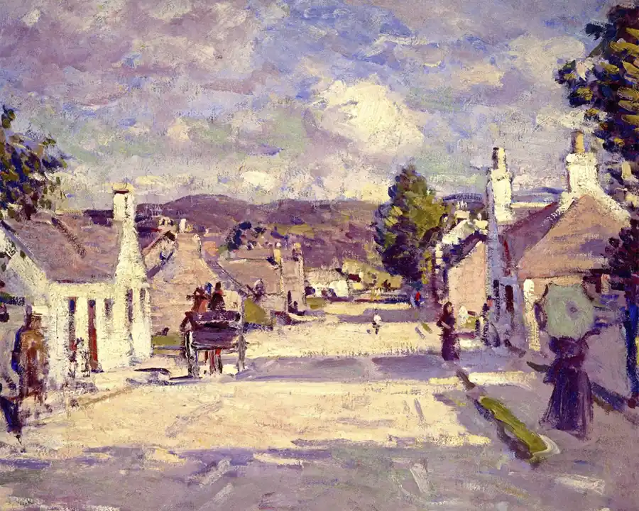 Kunstdruck von Eine Straße, Comrie von Samuel Peploe