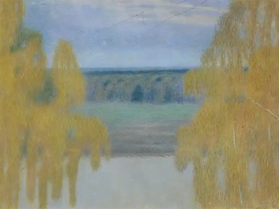 Herbstlied von Victor Borisov-Musatov, impressionistisches Kunstwerk