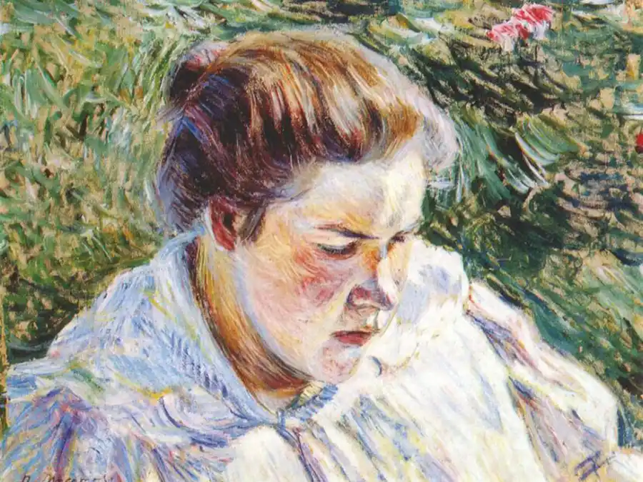 Mädchen im Sonnenlicht von Victor Borisov-Musatov