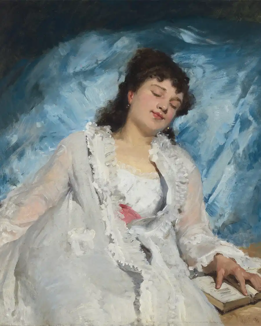 Kunstdruck von Süße Ruhe, Victor Gabriel Gilbert