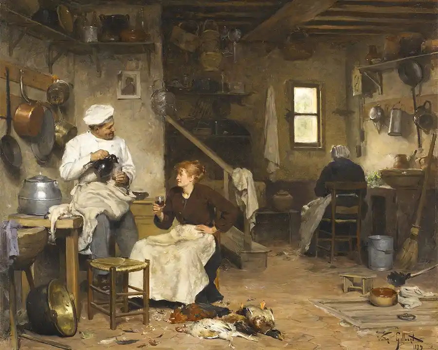 Die Köche - ein Kunstwerk von Victor Gabriel Gilbert