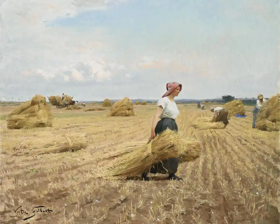 Die Ernte von Victor Gabriel Gilbert, Kunstdruck auf Leinwand
