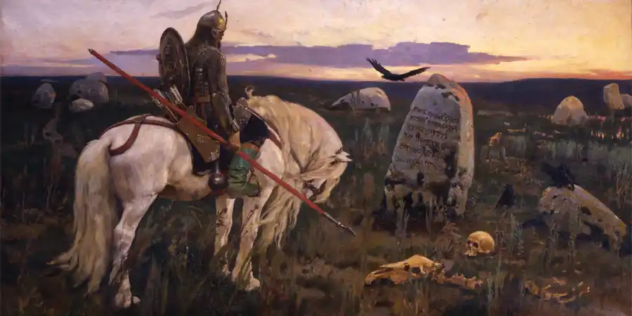 Ein Ritter an der Weggabelung - Viktor Vasnetsov