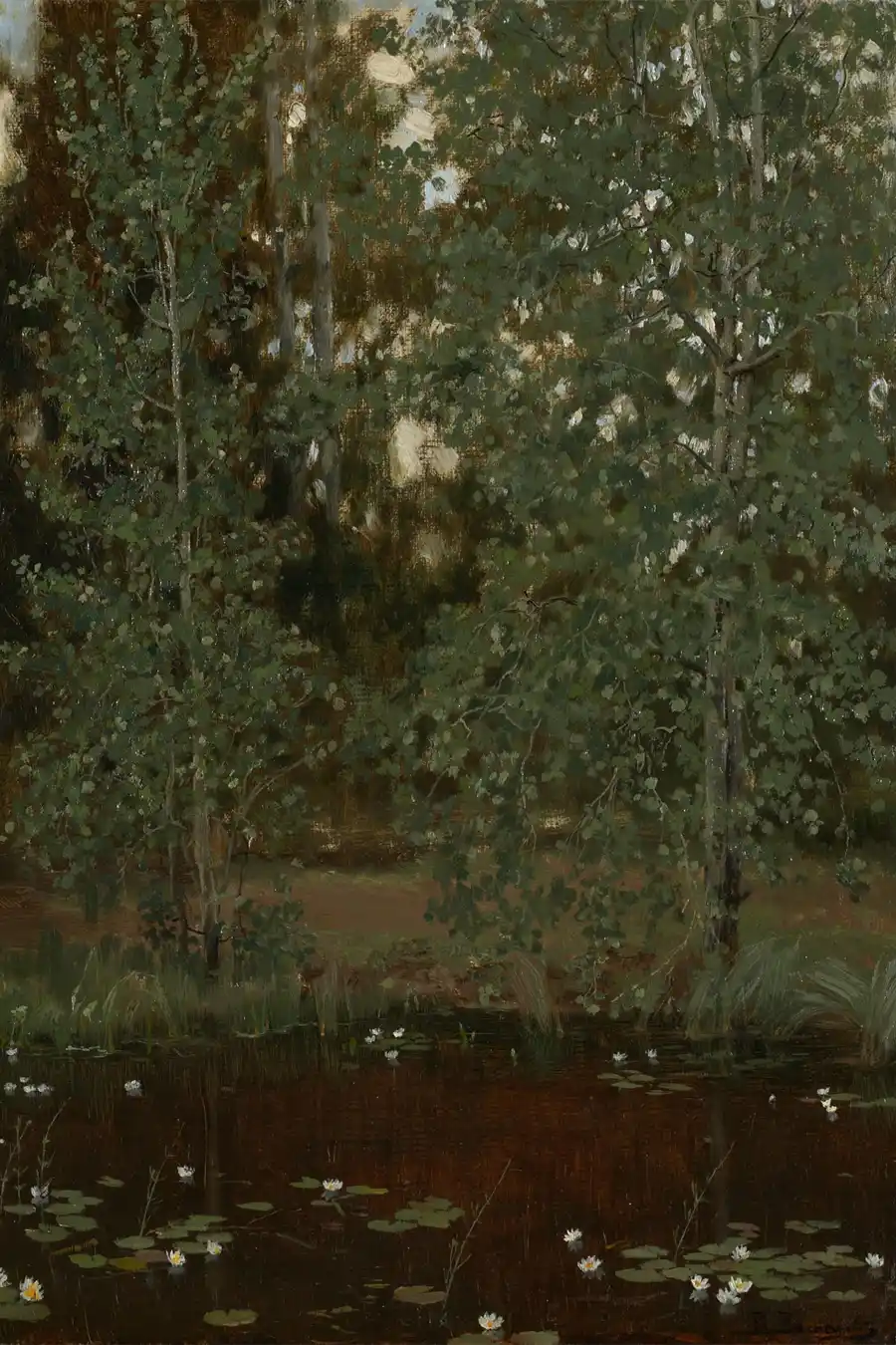 Landschaftsgemälde Teich in Ochtir von Viktor Vasnetsov