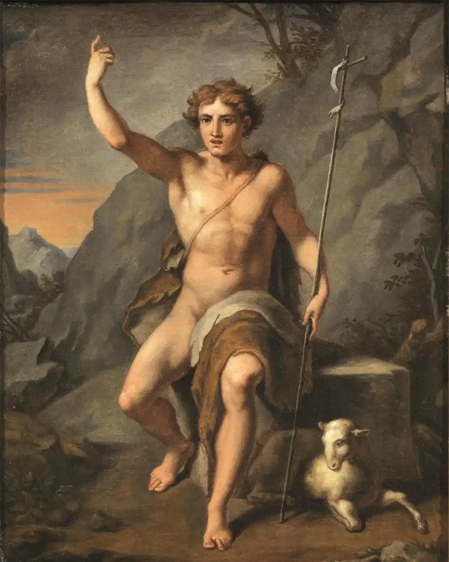 Gemälde von Vincenzo Camuccini: Der heilige Johannes der Täufer in der Wüste