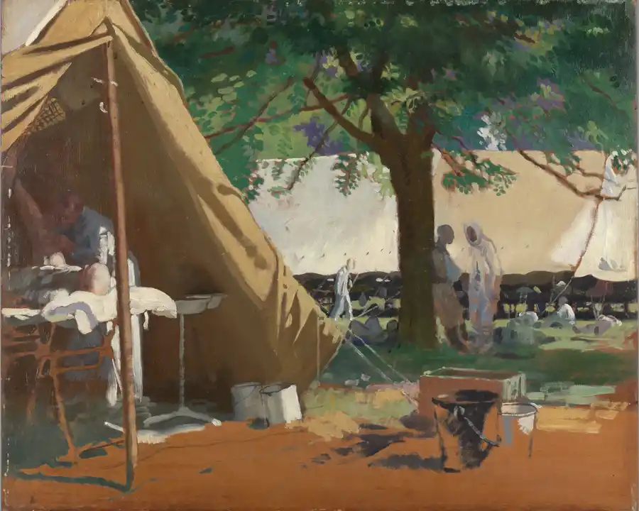 Deutscher Kranker - Gefangen in Messines von William Orpen