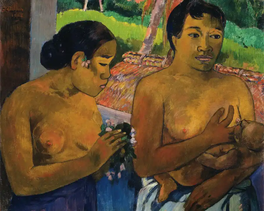 Das Angebot von Paul Gauguin, ein farbenfrohes Gemälde