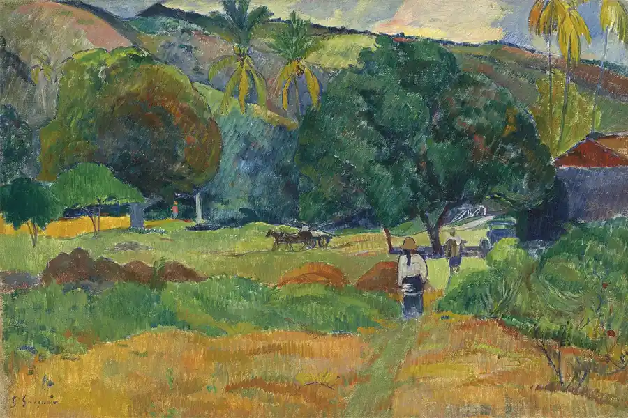 Landschaftsgemälde Das kleine Tal von Paul Gauguin