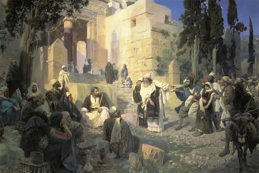 Kunstdruck von Christus und die Ehebrecherin