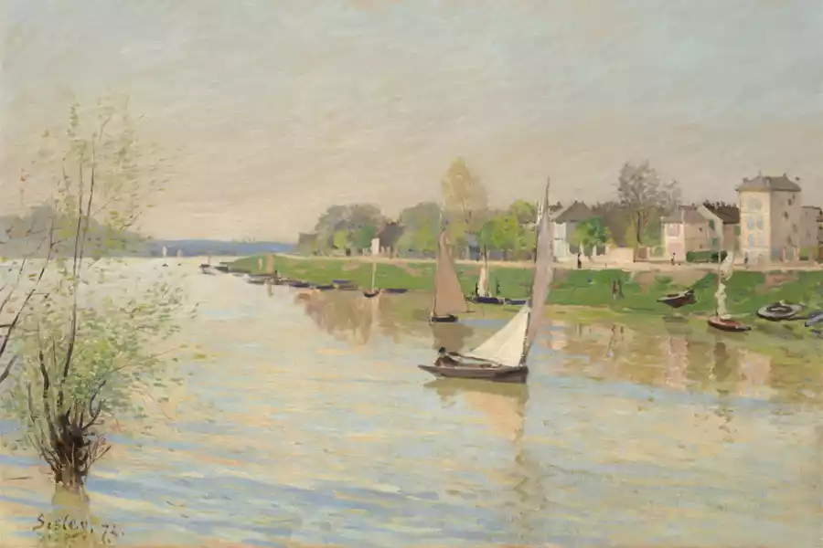 Pintura de El Sena en Argenteuil de Alfred Sisley.