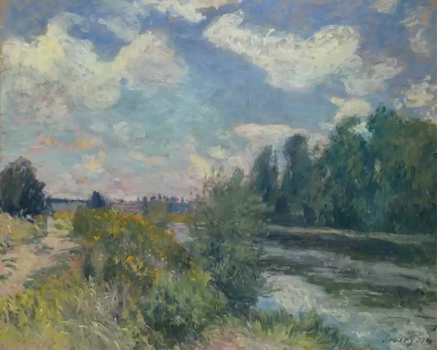 El Sena en Bougival, obra de Alfred Sisley, en estilo impresionista.