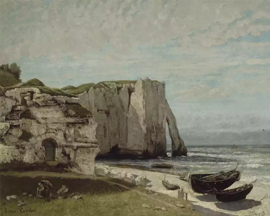 Reproducción de Los acantilados de Étretat después de la tormenta de Gustave Courbet.