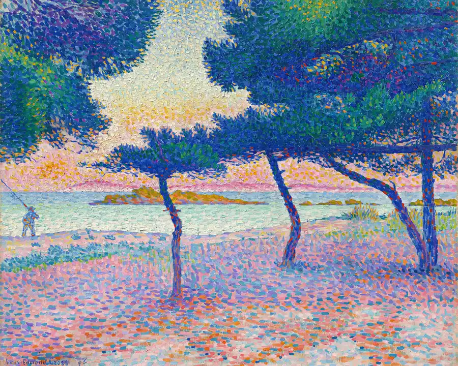 Reproducción de La Plage de Saint-Clair de Henri-Edmond Cross.