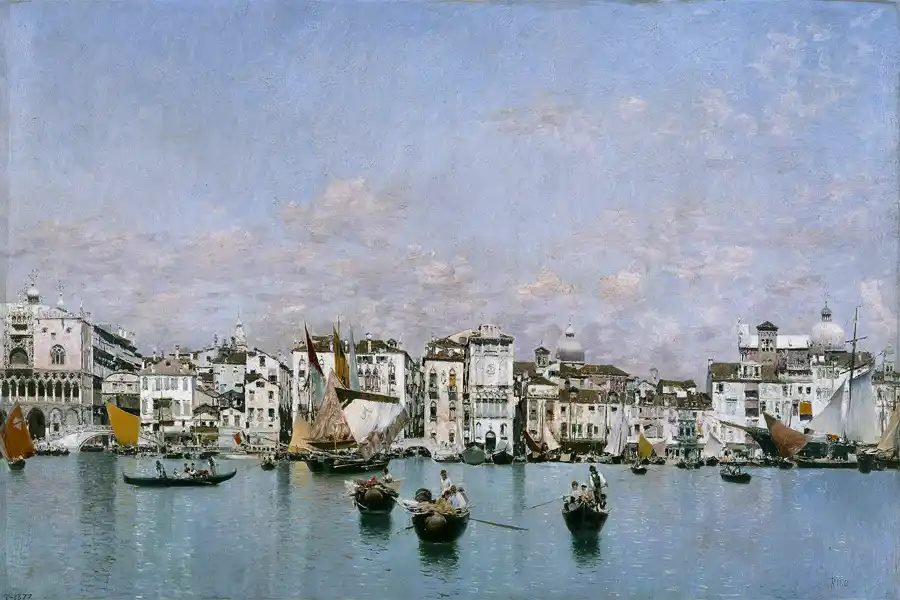 Lámina de La Riva degli Schiavoni en Venecia