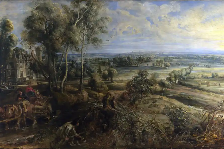 Reproducción de Una Vista de Het Steen en la Mañana Temprano de Rubens.