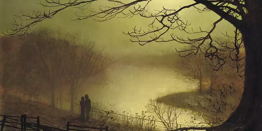 Reproduction du Lac de Roundhay par John Atkinson Grimshaw