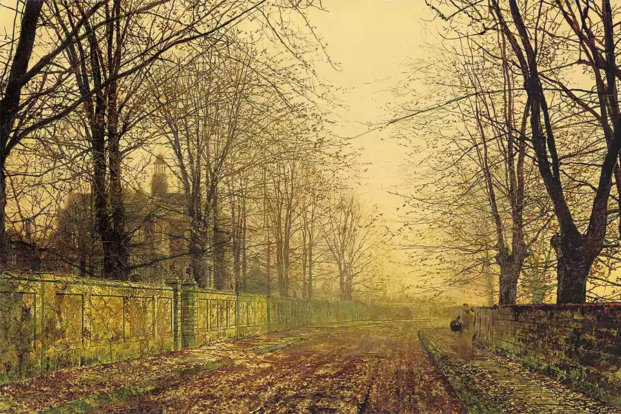 La feuille sereine et jaune de John Atkinson Grimshaw