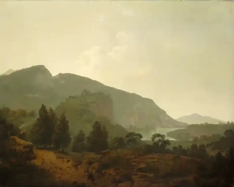 Affiche du paysage italien par Joseph Wright