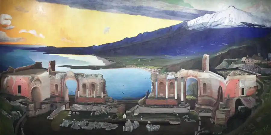 Reproduction des Ruines de l'Ancien Théâtre de Taormine