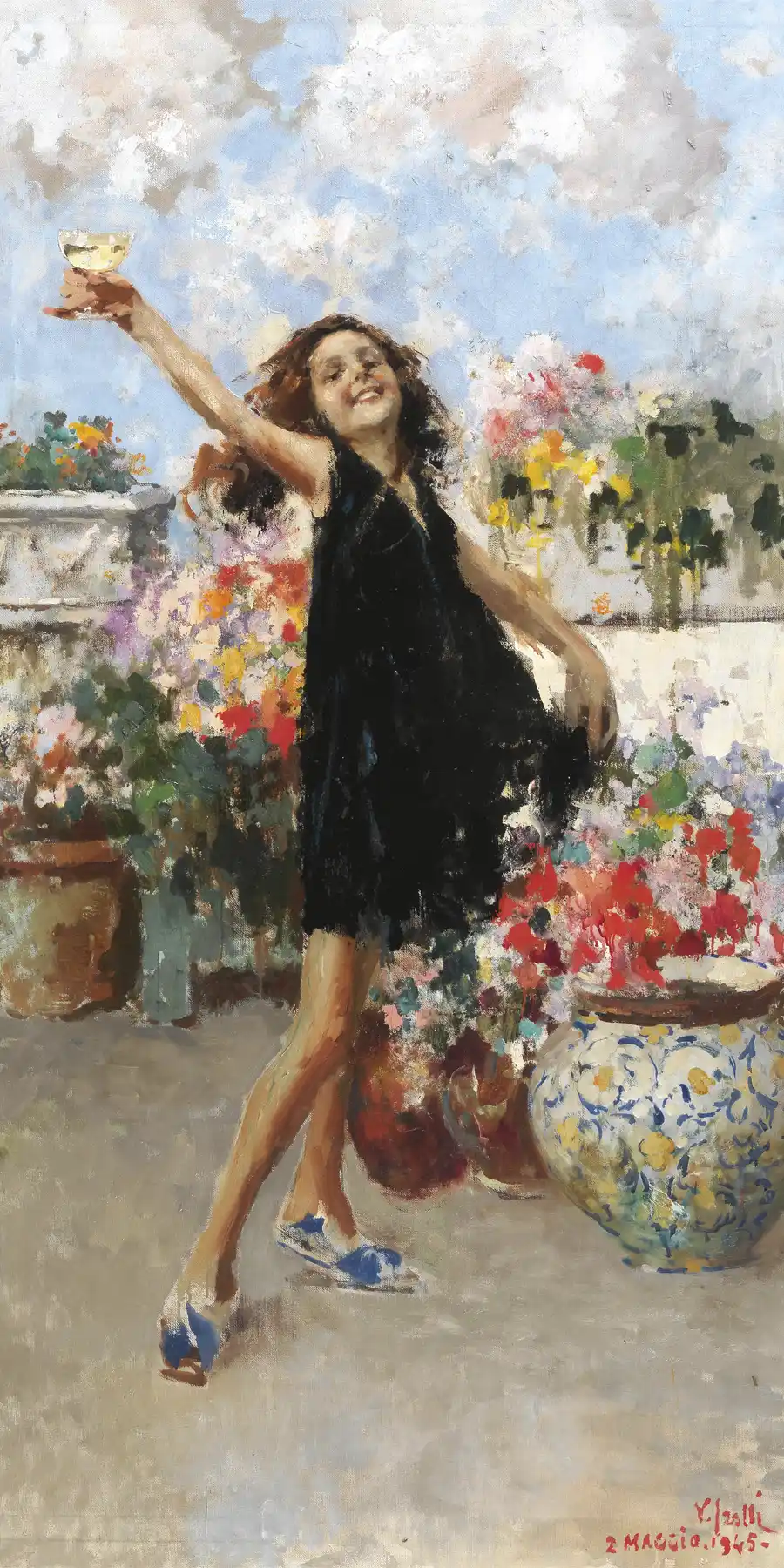Reproduction de Un Toast (2 mai 1945) de Vincenzo Irolli