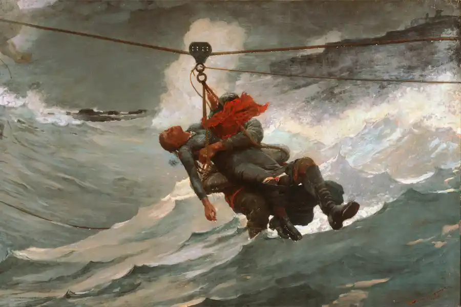 La Ligne de Vie de Winslow Homer, une œuvre emblématique du réalisme.