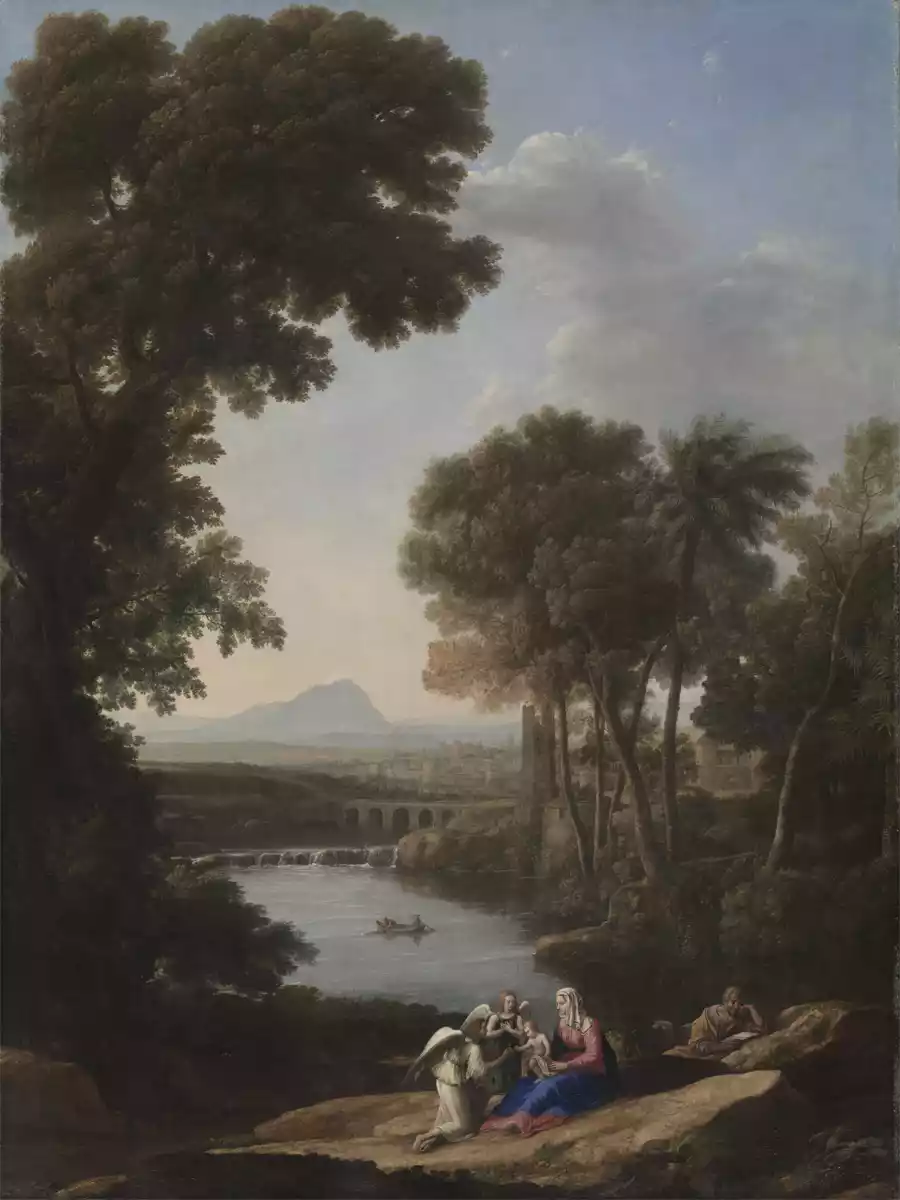 Riposo durante la fuga in Egitto di Claude Lorrain