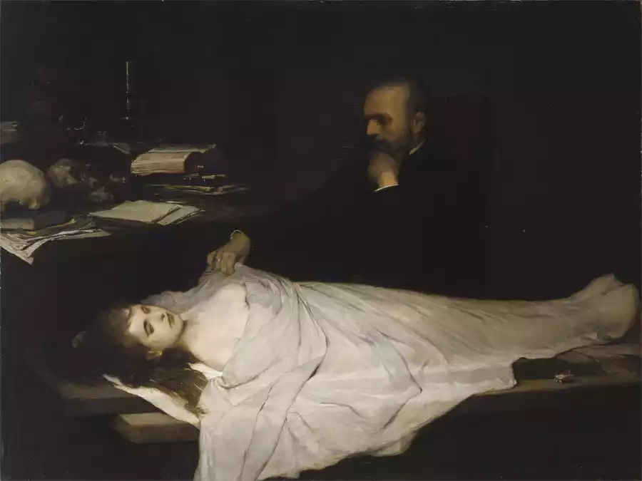 Riproduzione de 'L'Anatomista' di Gabriel von Max.