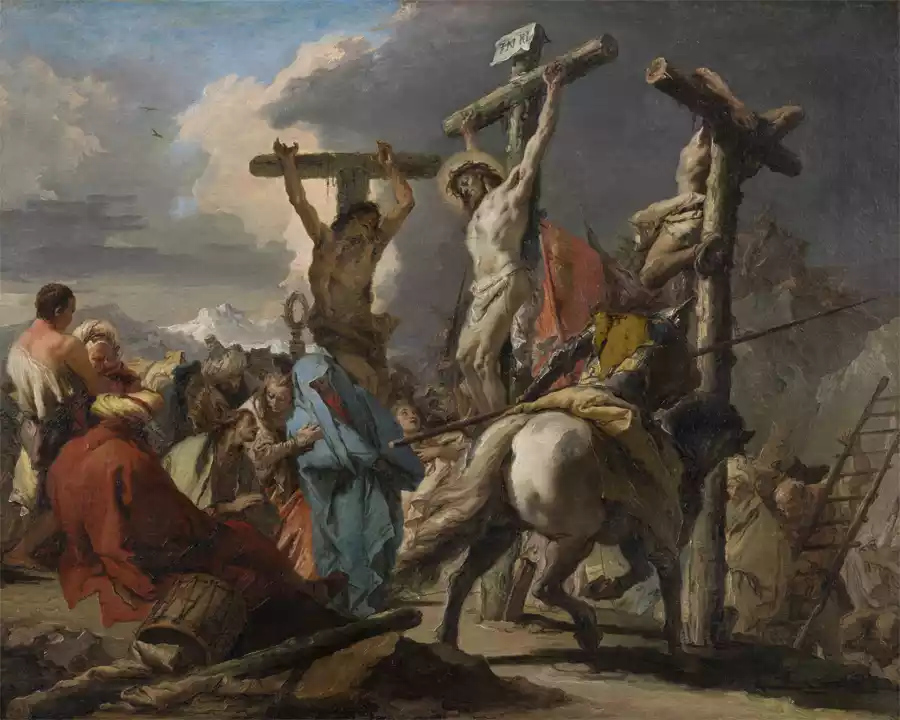 Riproduzione della Crocefissione di Tiepolo, 1750.