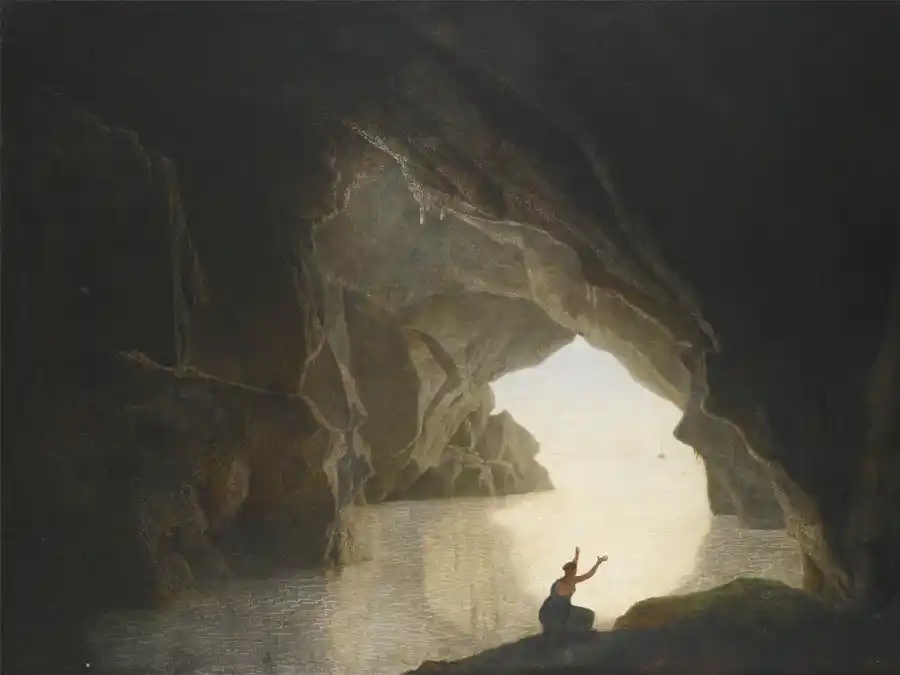 Giulia esiliata nella grotta del Golfo di Salernum.