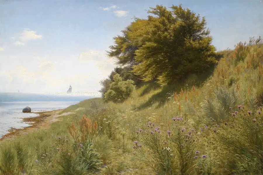 Giorno d'estate al mare - un'opera d'arte di Ludvig Kabell.